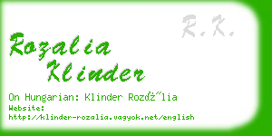 rozalia klinder business card